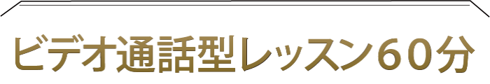 ビデオ通話型レッスン60分