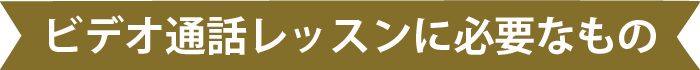 ビデオ通話レッスンに必要なもの